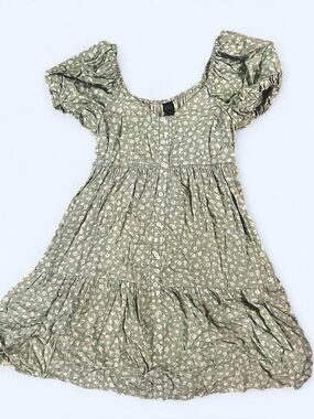 Wild Fable Sage Green Floral Whimsical Dress